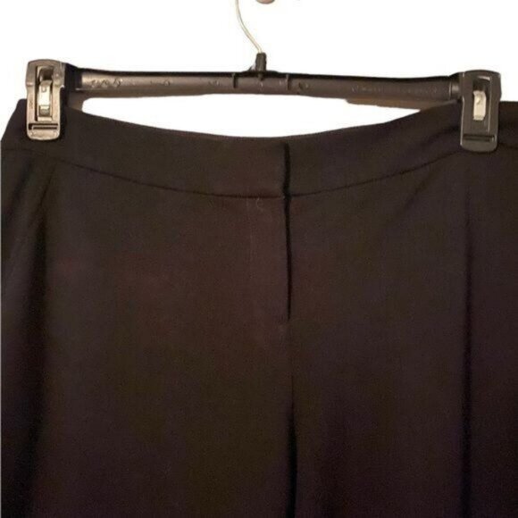 Eileen Fisher Women Cropped Trousers Pants Small Black Wide Leg Preppy Black - Picture 4 of 9